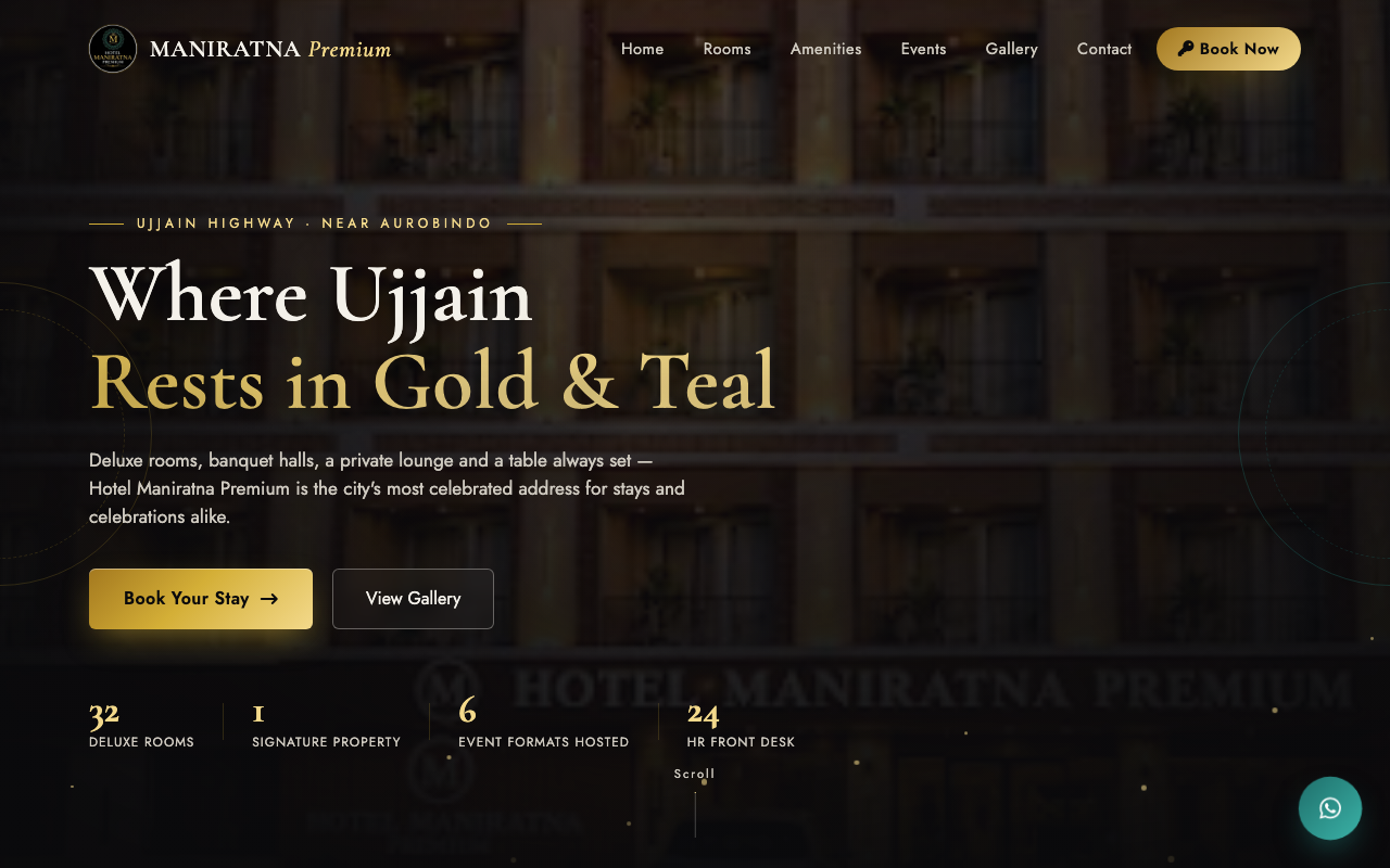 Mani Ratna Hotels & Resorts Live Website Preview